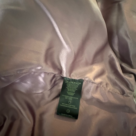 Blank NYC Fully Lined Plaid Jacket in Cream, Pink, Navy Blue and Brown Plaid - Picture 3 of 5